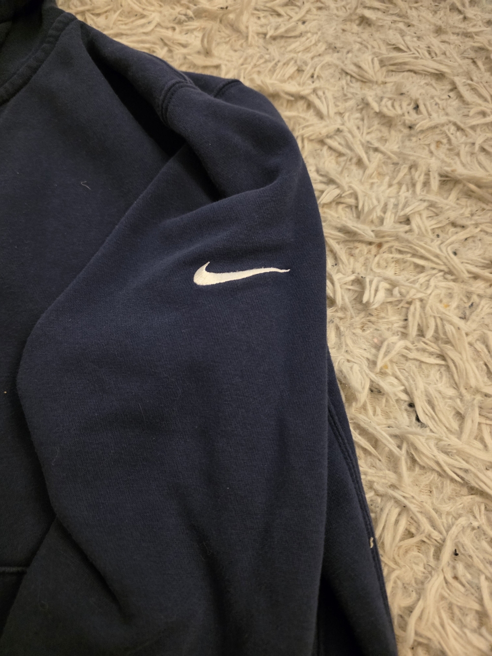 Nike Navy Pullover Hoodie with White Swoosh